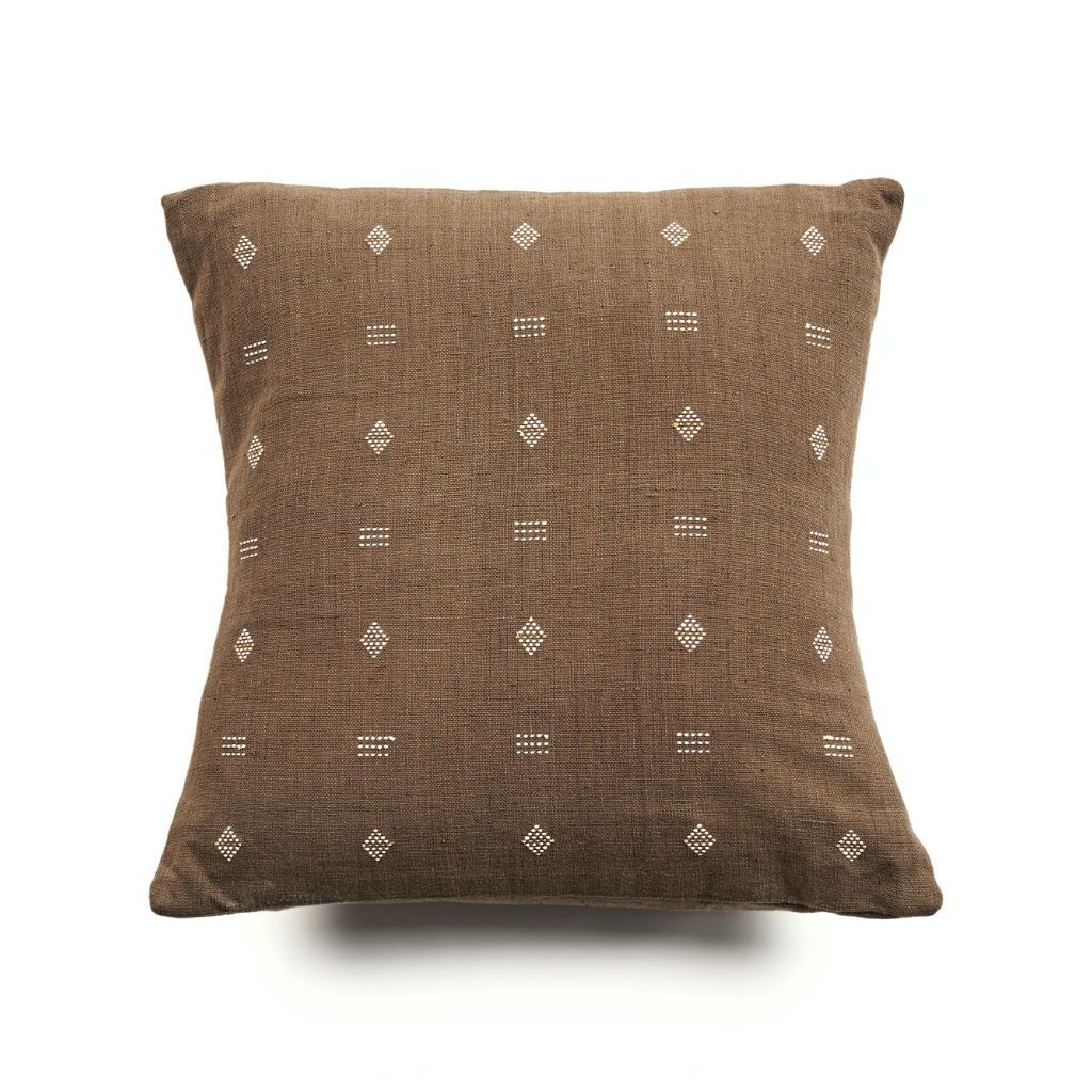 Nira Choco Hand Spun Organic Cotton Handloom Pillow