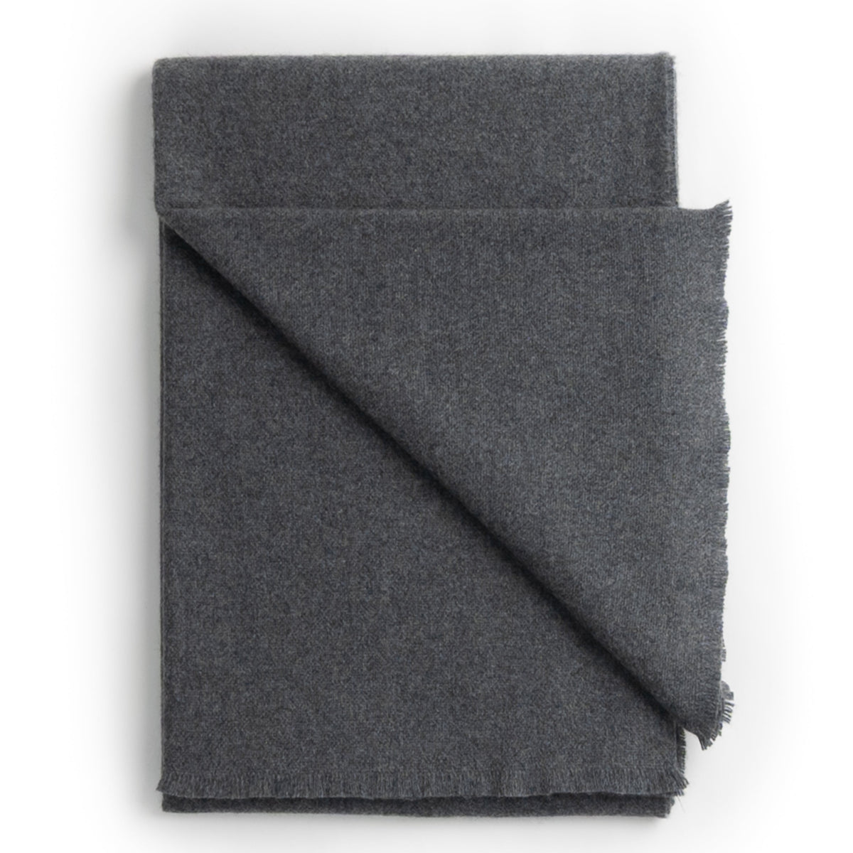 Luxury Cashmere Throw - Charcoal