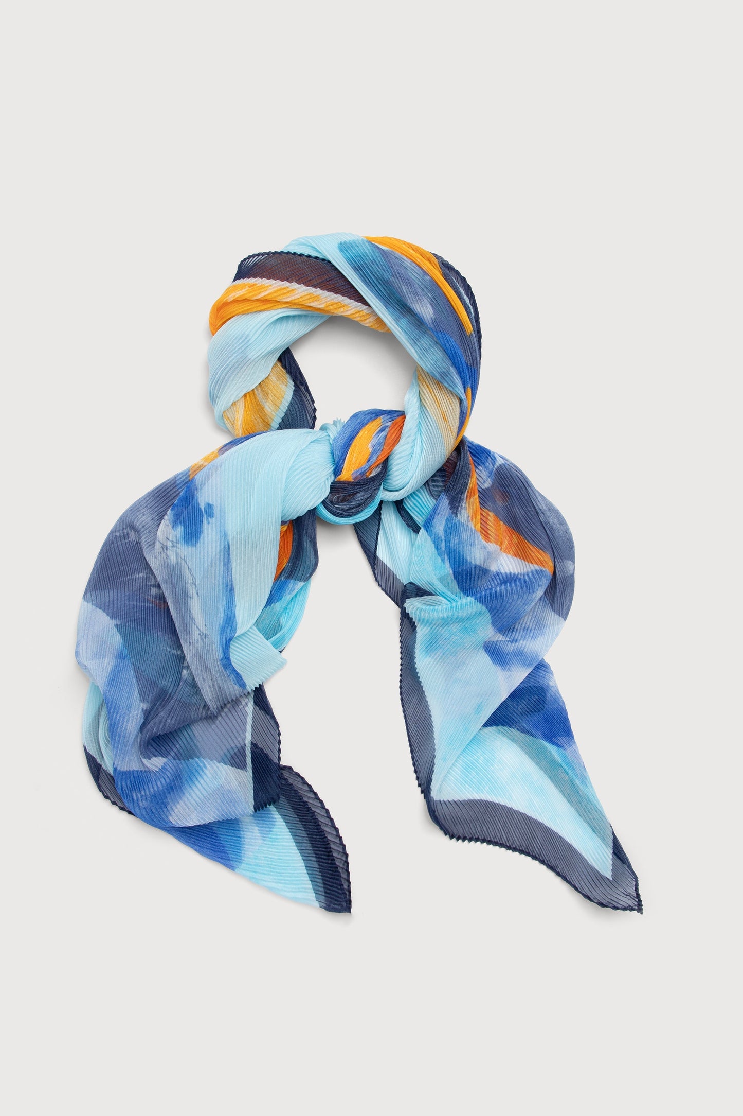 Abstract Shapes Pleated Scarf