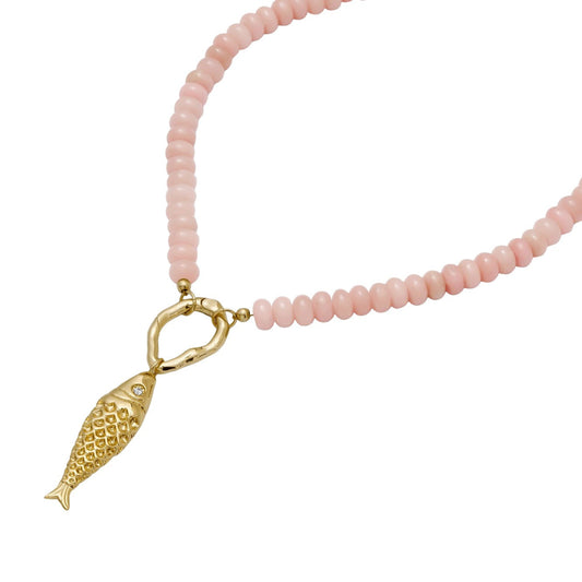 Blush Opal Fish Necklace