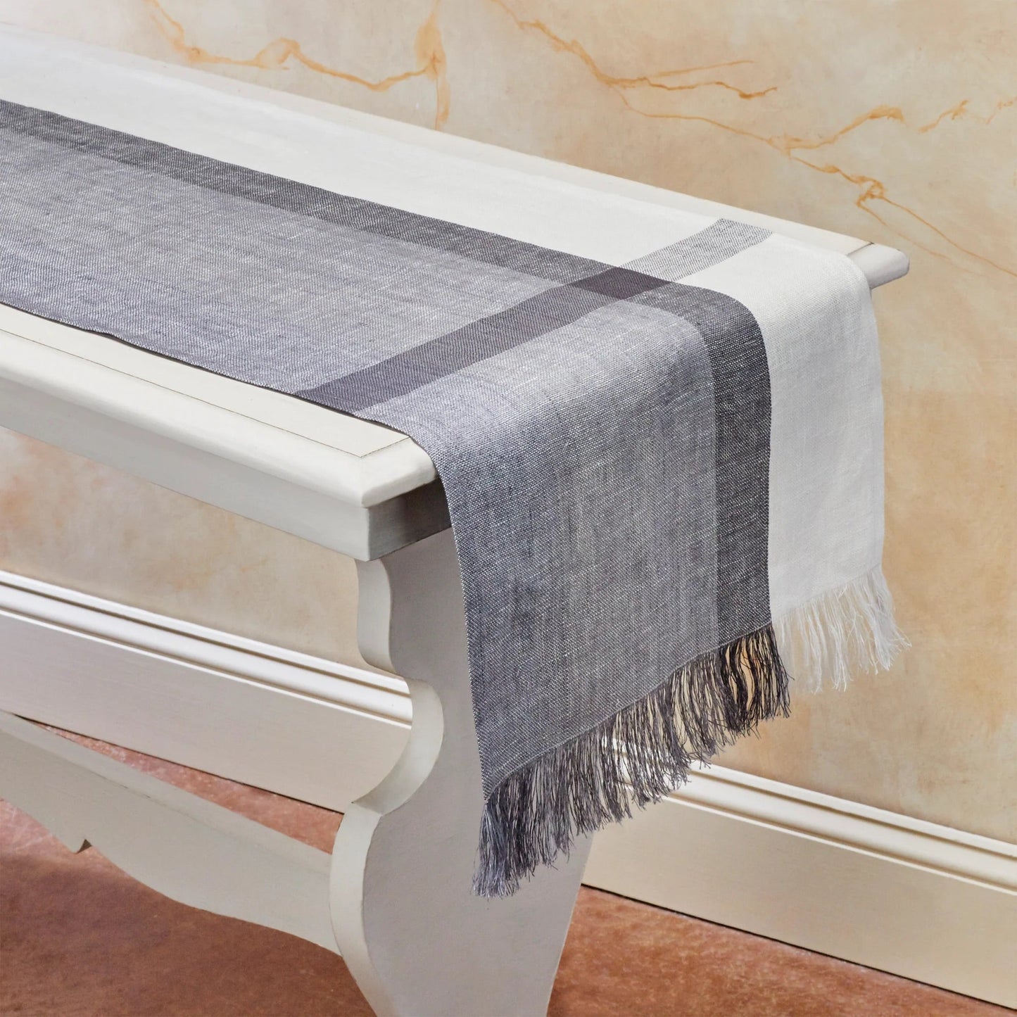 HINTERLAND Handwoven Linen Table Runner. 100% Flax Linen – Fair Trade – Artisan Made - Osadia Concept Store