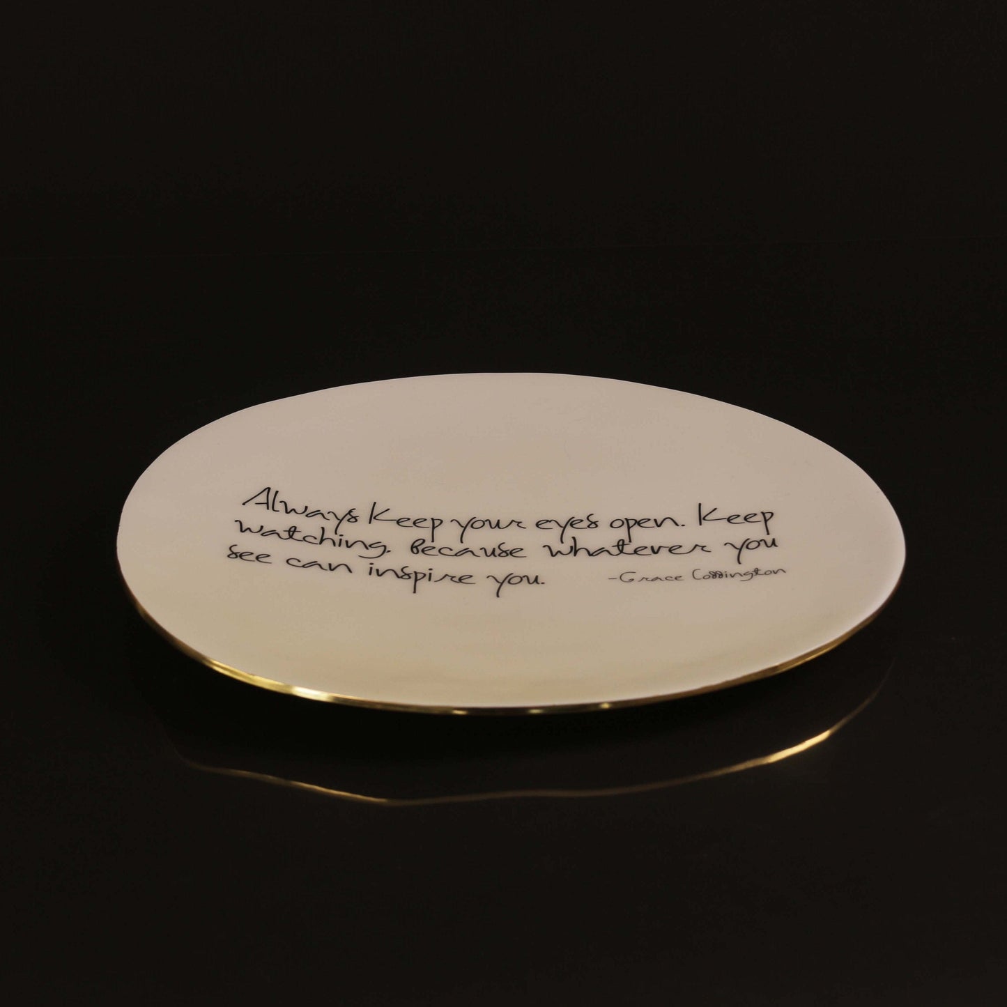 "Whatever You See Can Inspire You” Grace Coddington - Platter with Quote