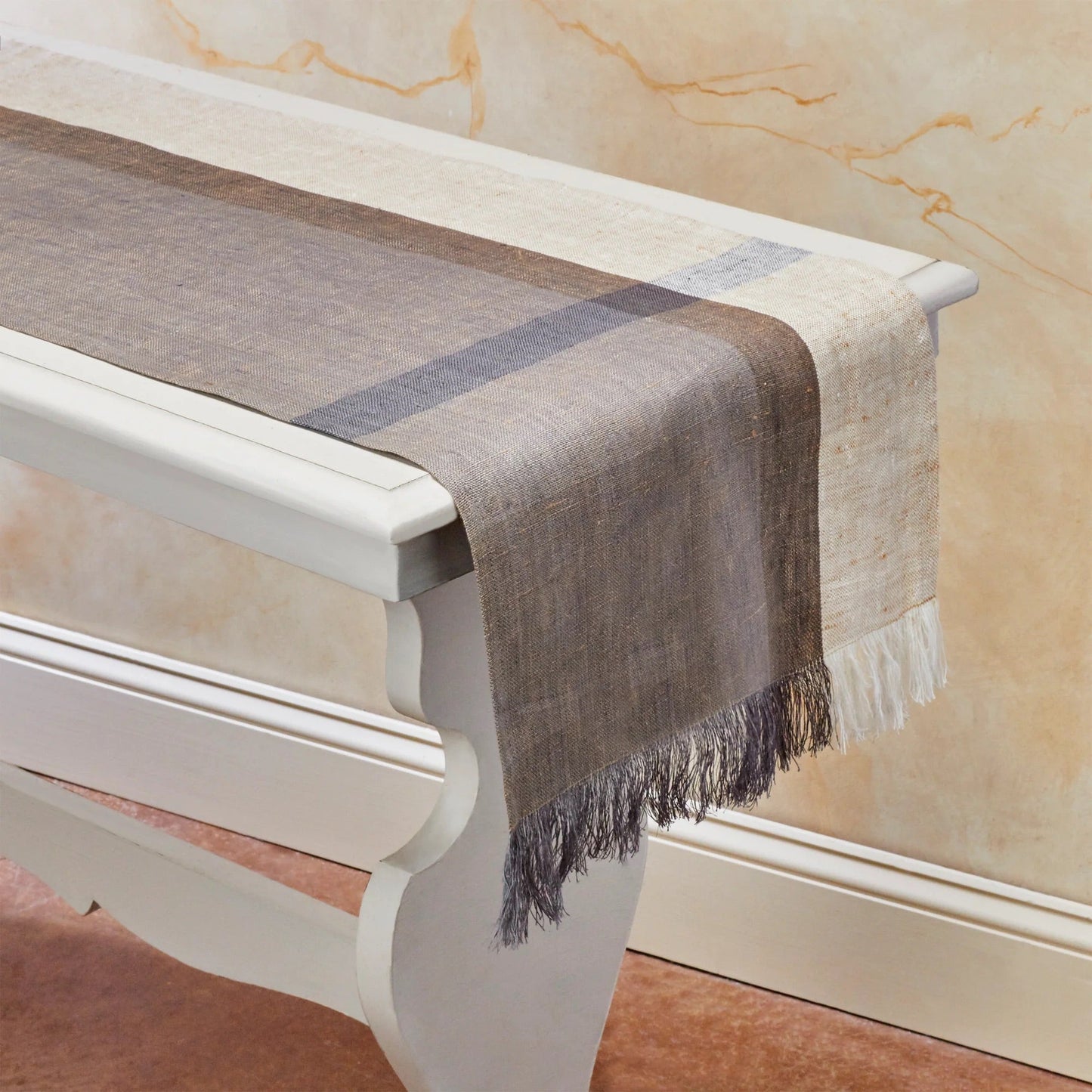 HINTERLAND Handwoven Linen Table Runner. 100% Flax Linen – Fair Trade – Artisan Made - Osadia Concept Store
