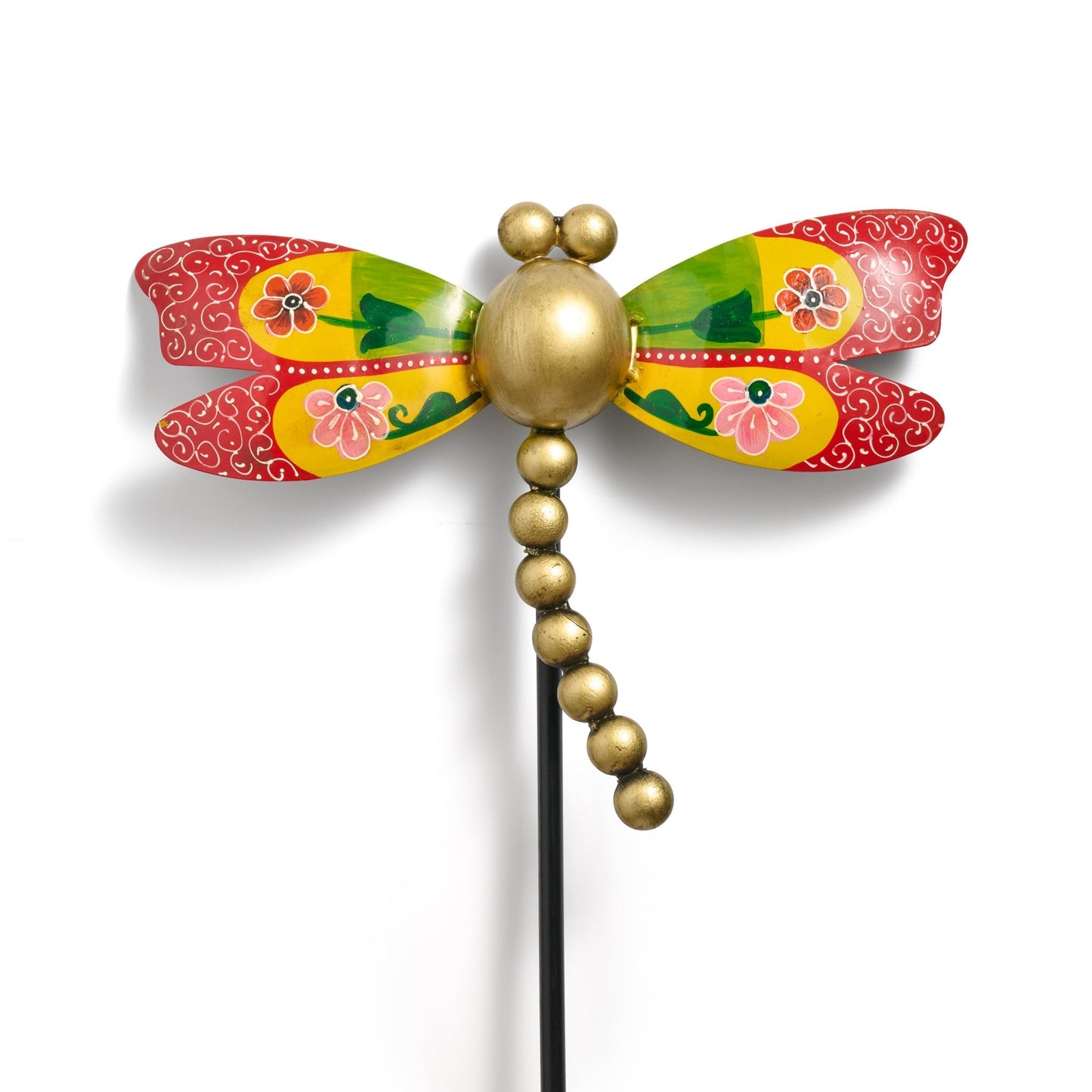 Vikaas Hand Painted Dragonfly Garden Stake
