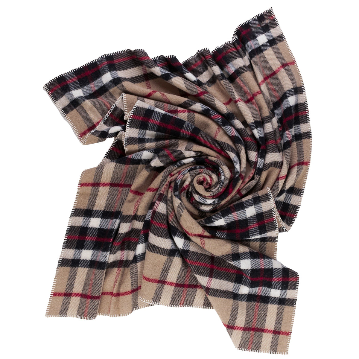 Highland Tweeds Big Throw - Camel Thompson