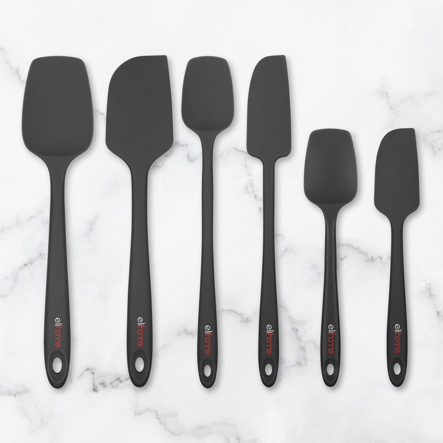 8 Piece Silicone Spatula Set - Teal Grey