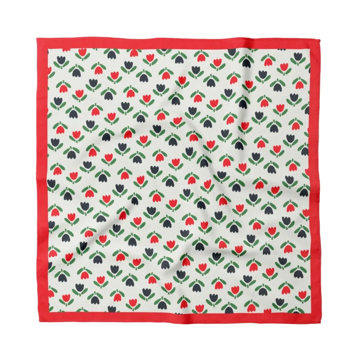 Red Tulip Cotton Bandana