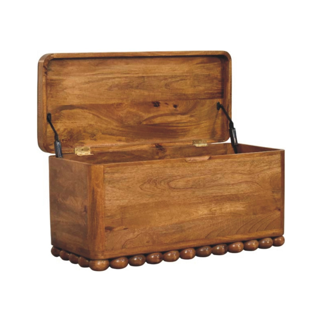 Solid Wood Bola Storage Trunk Bench