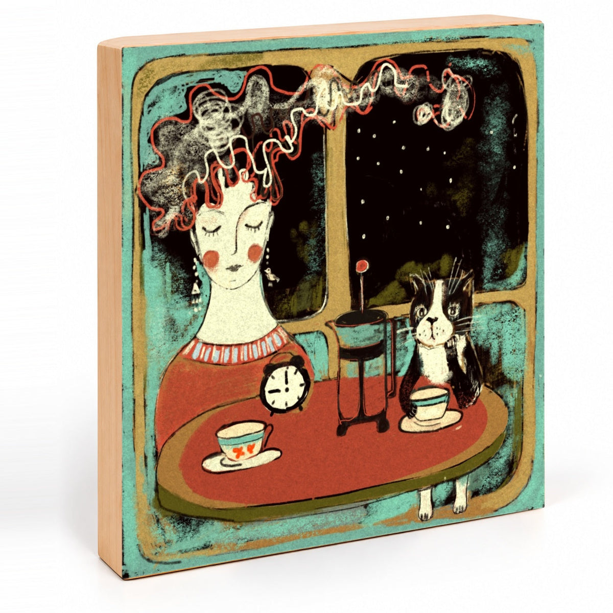Coffee with Cat: Day Scene & Night Scene