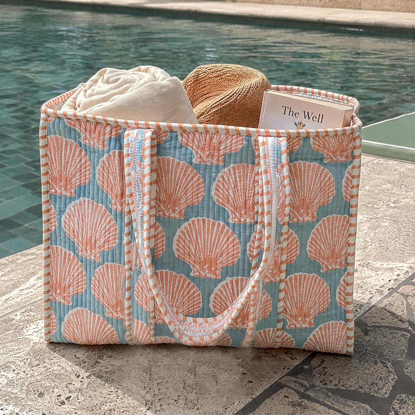Peach Shells Tote Bag