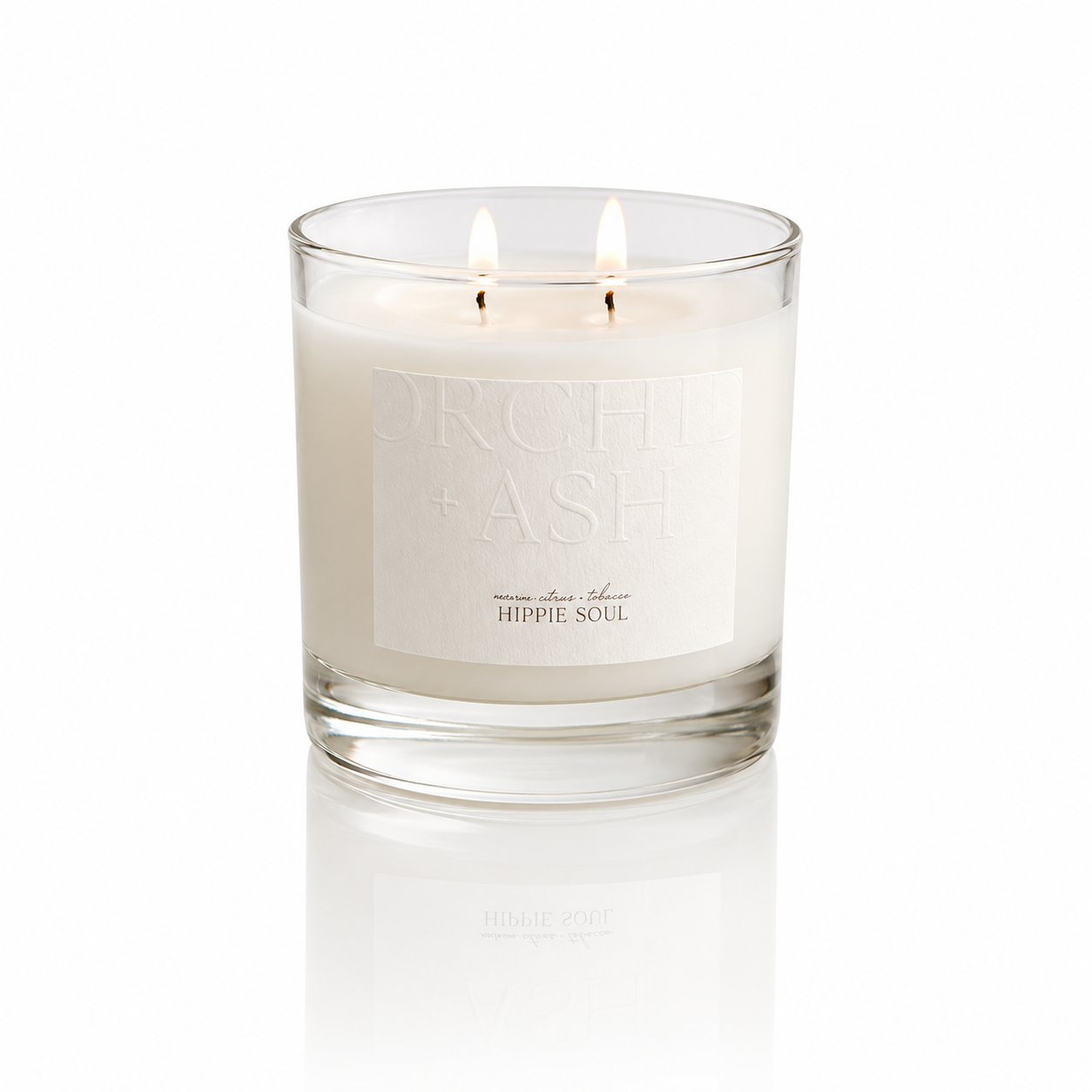 warm citrus + tobacco | HIPPIE SOUL Natural Candle
