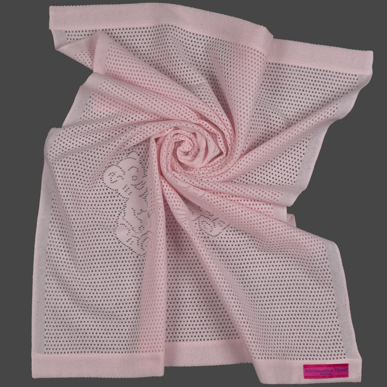 Southampton Home Lace Weave Teddy Bear Baby Blanket ~ Pink ~ - Osadia Concept Store