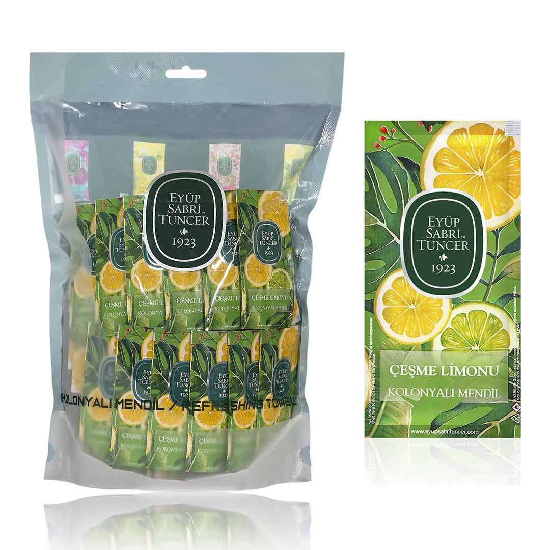 Eyup Sabri Tuncer Çeşme Lemon Scented Refreshing Wipes – 150 Pack, Small Size