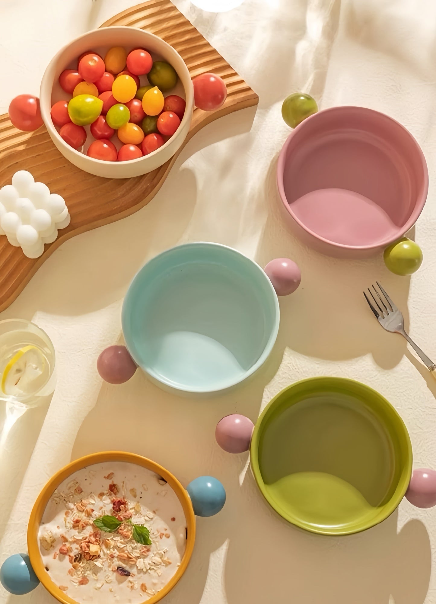 Small Gelato Serving Bowl - Cute Dopamine Whimsical Ceramic Dinnerware