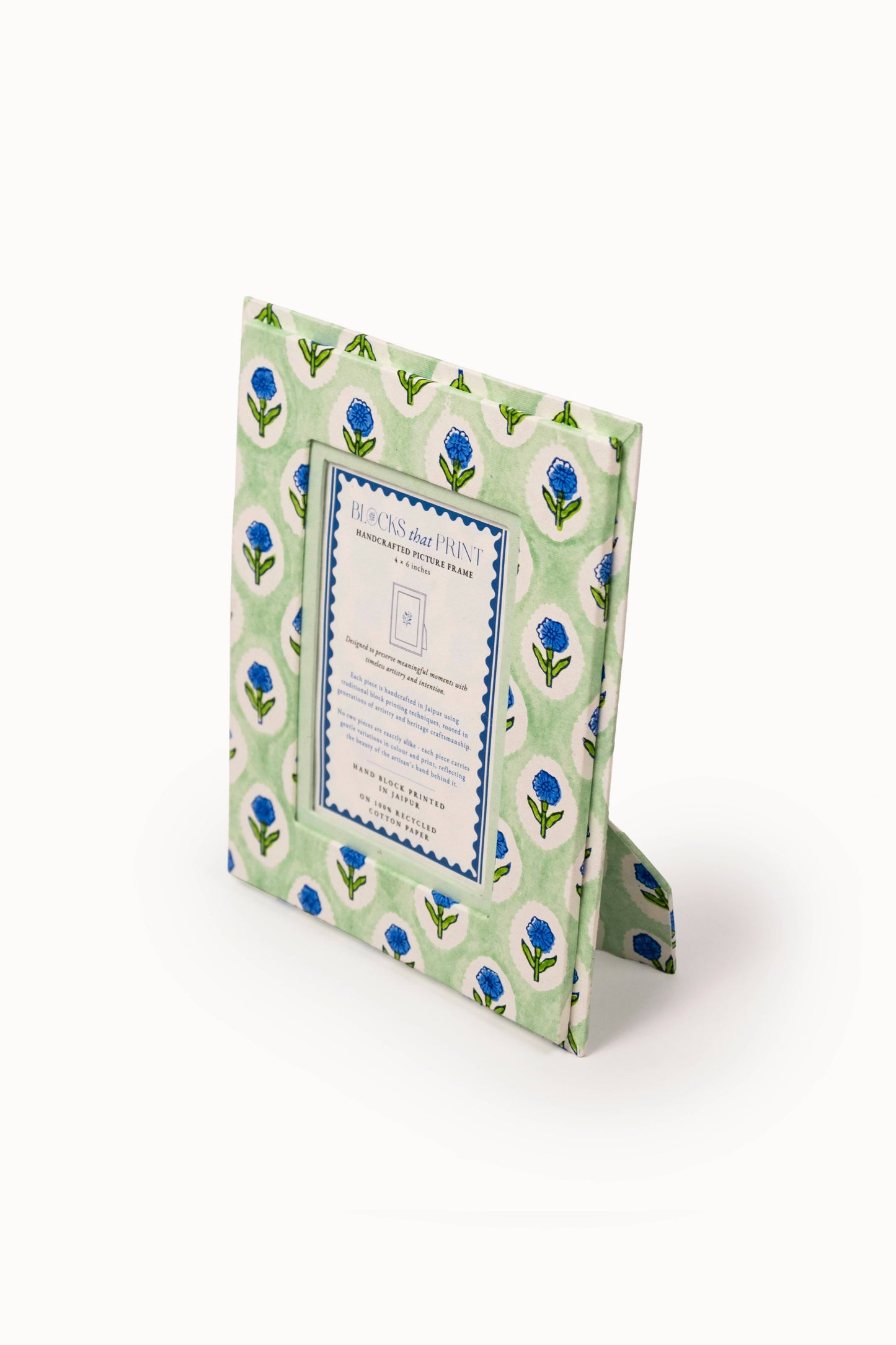Medium Block Print Photo Frame (4 x 6) - Mint