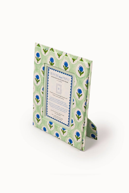 Medium Block Print Photo Frame (4 x 6) - Mint