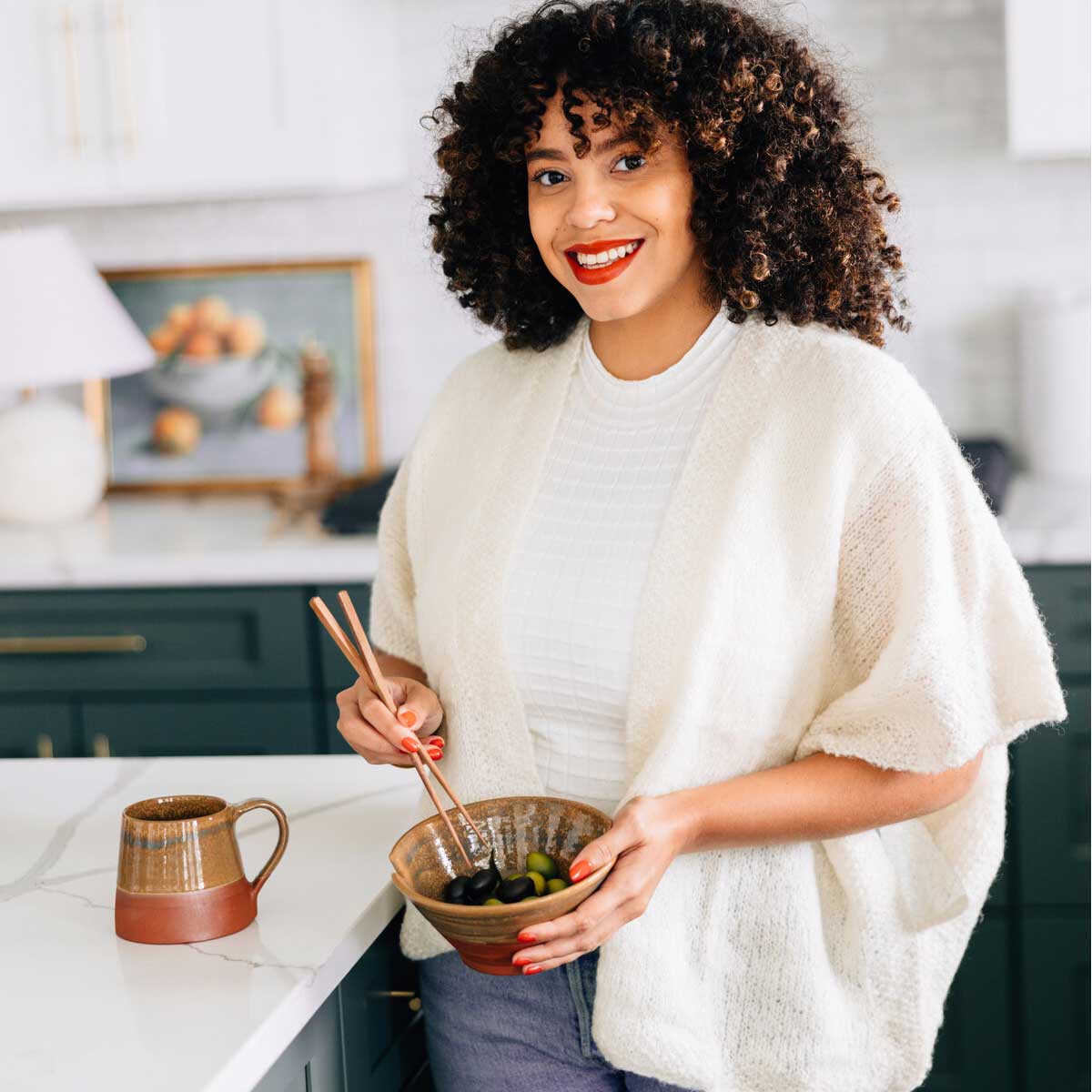 Chopsticks & Terracotta Bowl Set