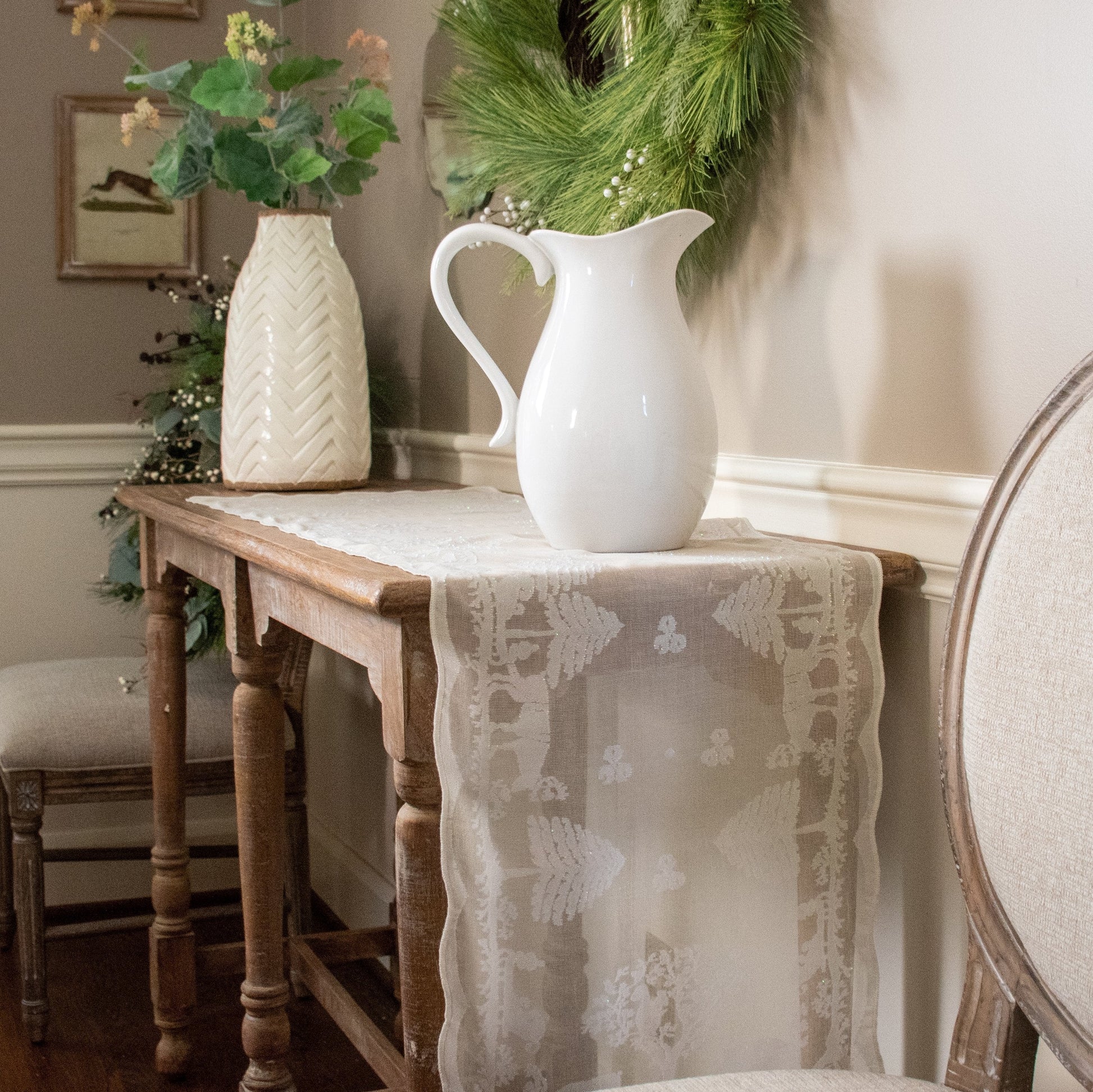 Prince of Scots Scottish Leno Gauze Mantle Scarf ~ Silver Lurex ~ - Osadia Concept Store