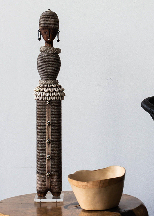 Platinum Beaded African Namji Doll