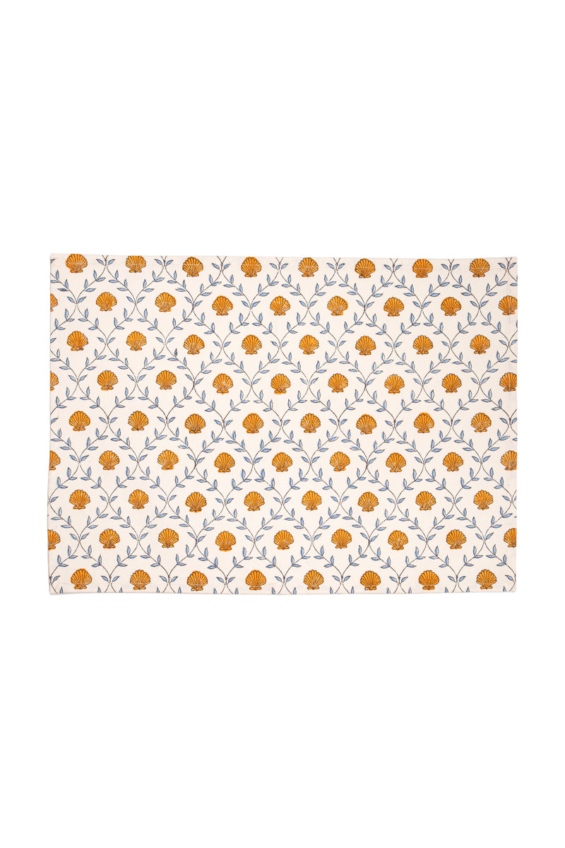 Seashell Blockprint Placemat