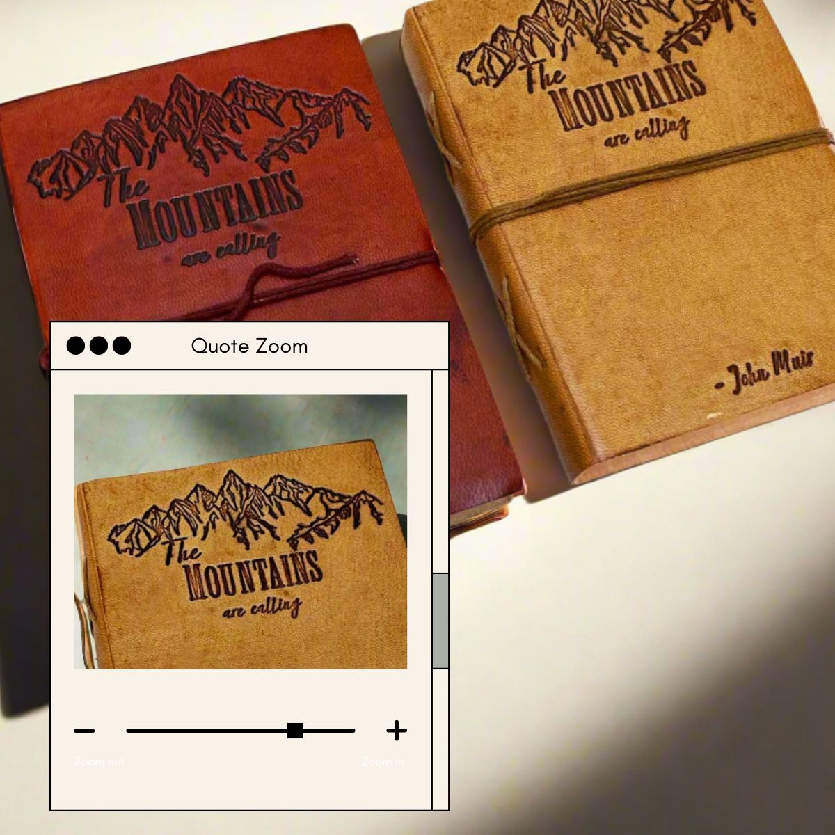John Muir Quote Leather Journal