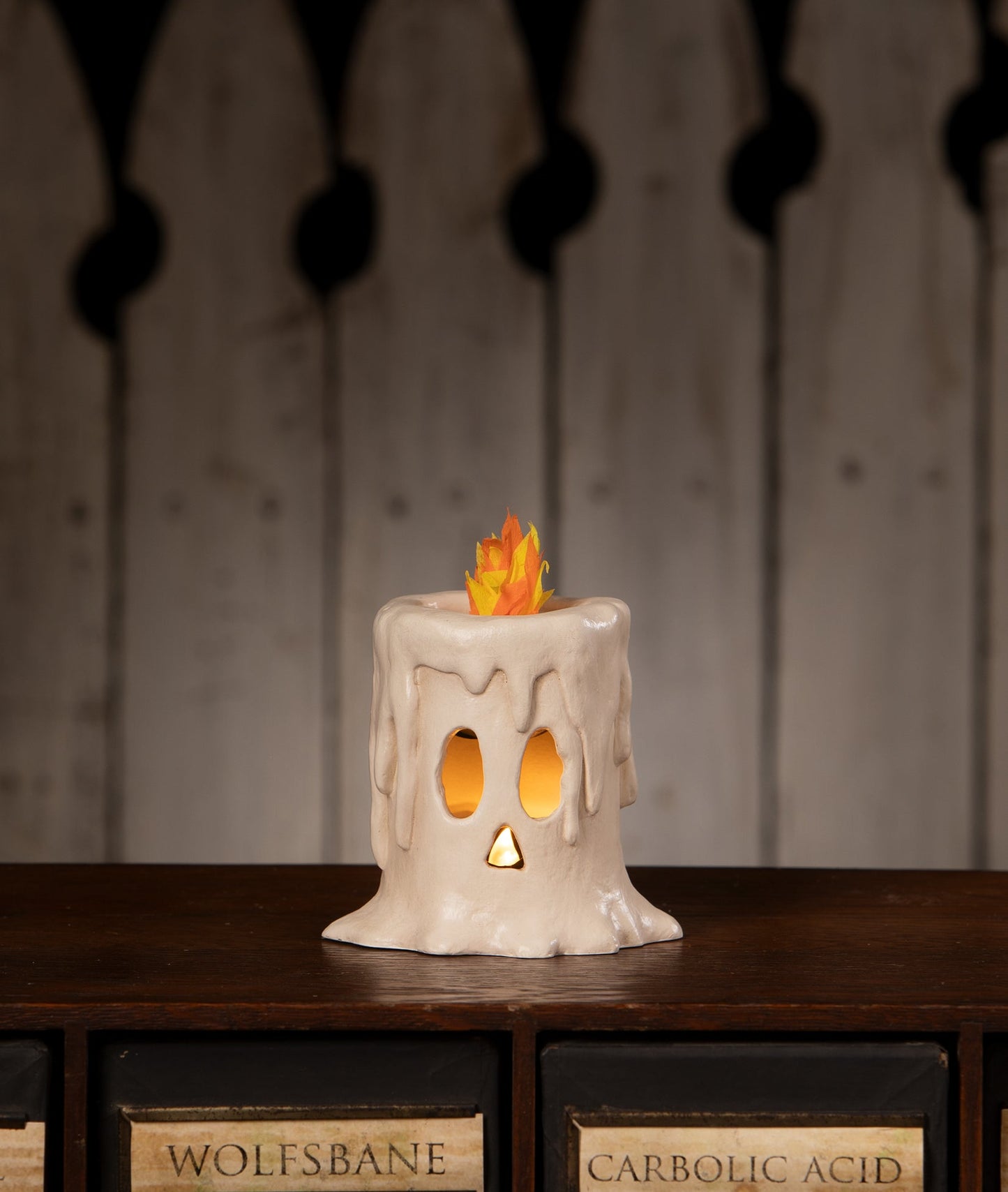 Small Flam'in Candle Luminary | Halloween Decor | Bethany Lowe