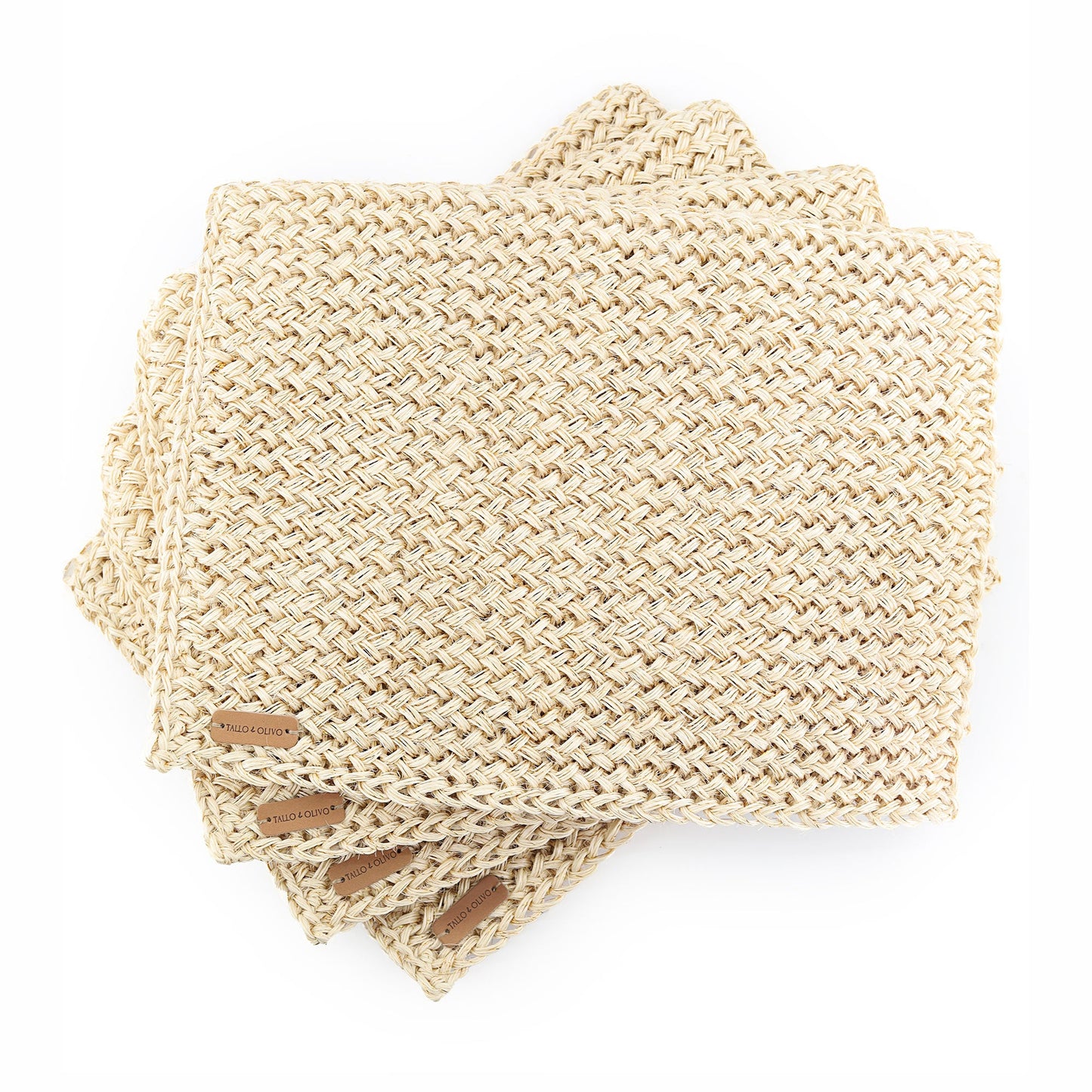 S/4 White Placemat with Golden Thread