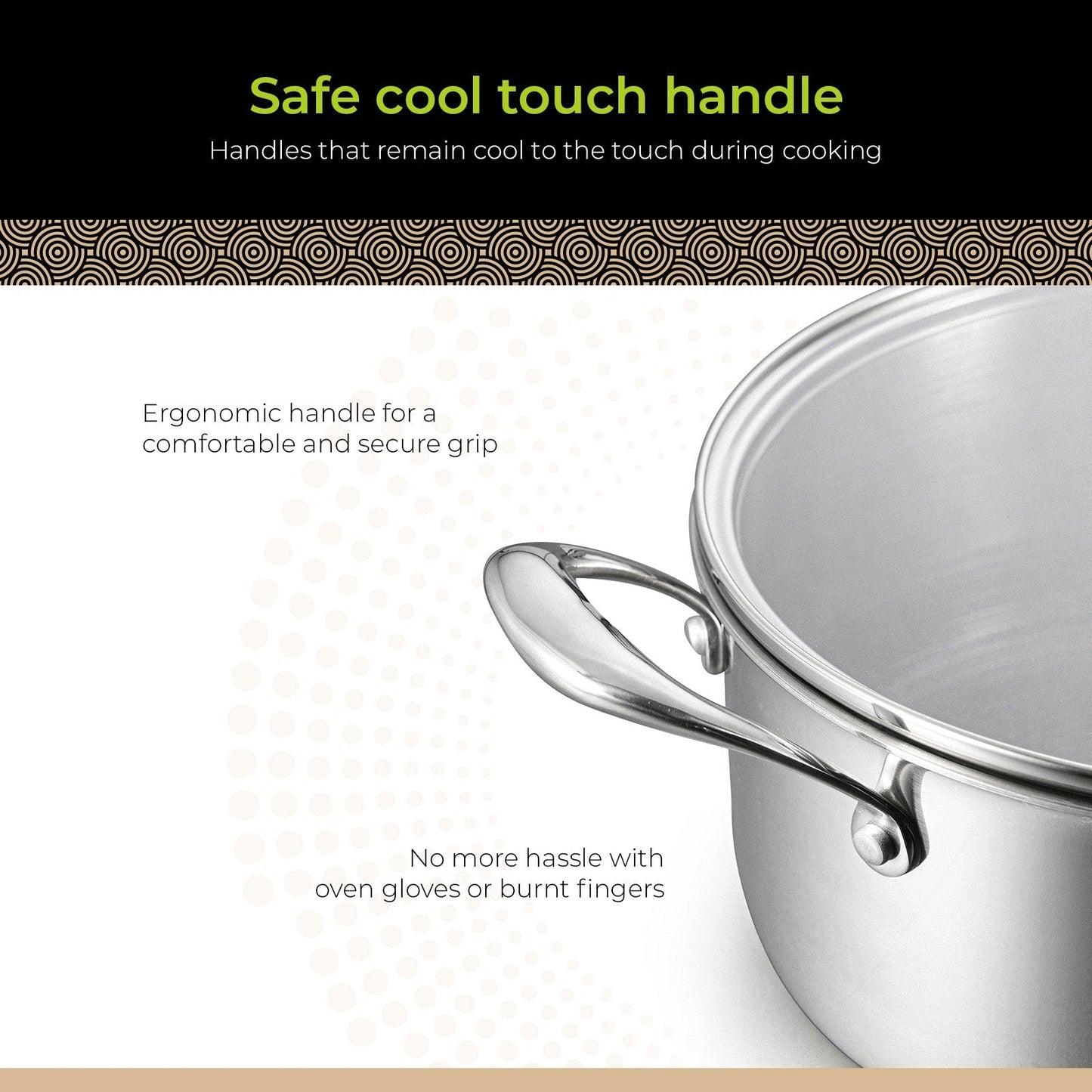 BE | LIVING CIRCLAD Series Casserole with Lid 5 qt / 8.5"/ 24 cm