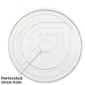 Eco-Products GreenStripe Renewable & Compostable Cold Cup Flat Lids Fits 9–24oz Cups (QTY 1000), SKU EP-FLCC
