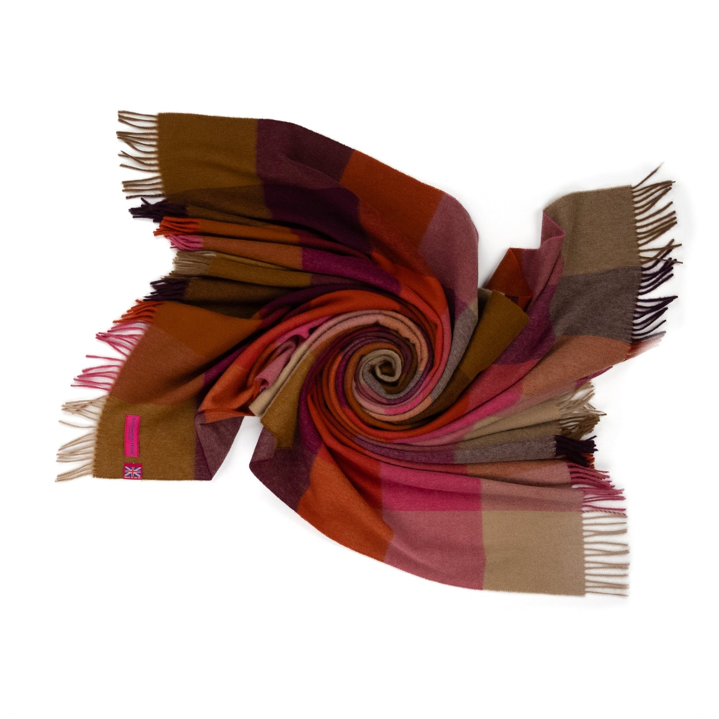 Southampton Home Merino Wool Throw – Block Bold | UK Made