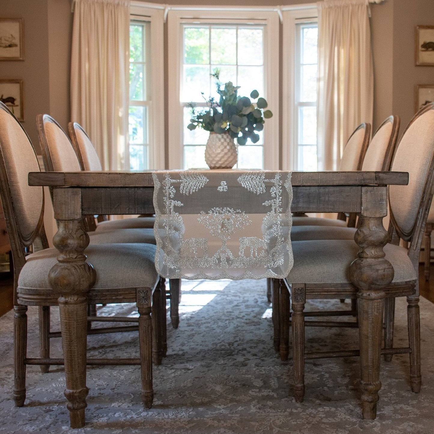 Prince of Scots Scottish Leno Gauze Mantle Scarf ~ Silver Lurex ~ - Osadia Concept Store