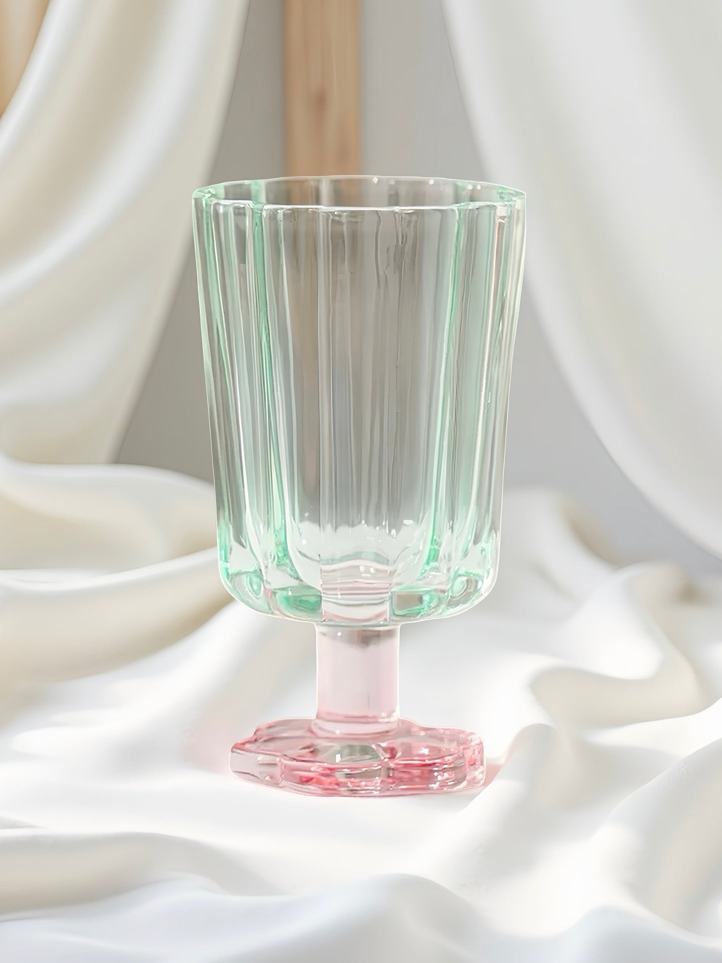 Hand Blown Petal Goblets - Cute Whimsical Colored Wine Glasses