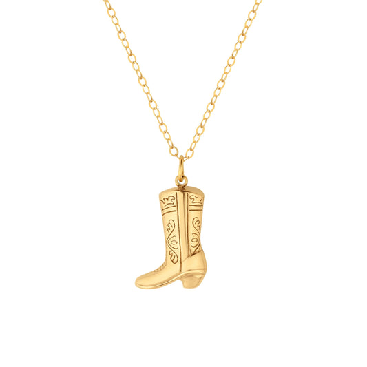 Give Em The Boot Gold Charm Necklace | Magnetic Clasp