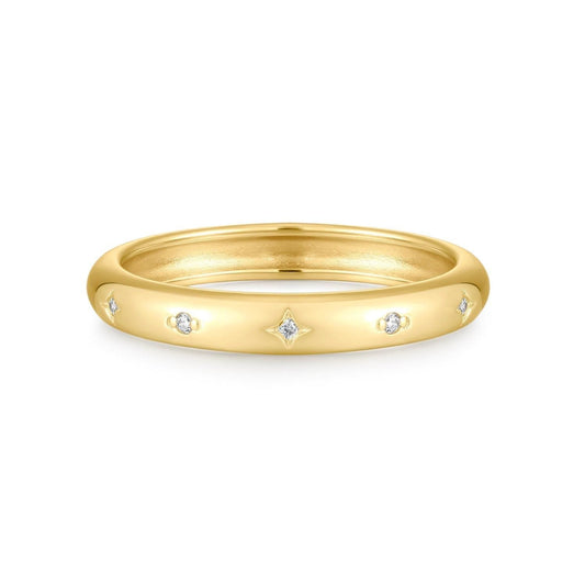 2.8mm CZ Studded Galaxy Ring