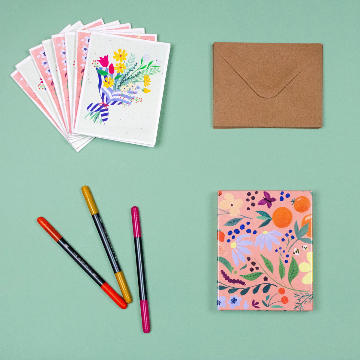 Seed Cards- Floral Print- 8- Pack