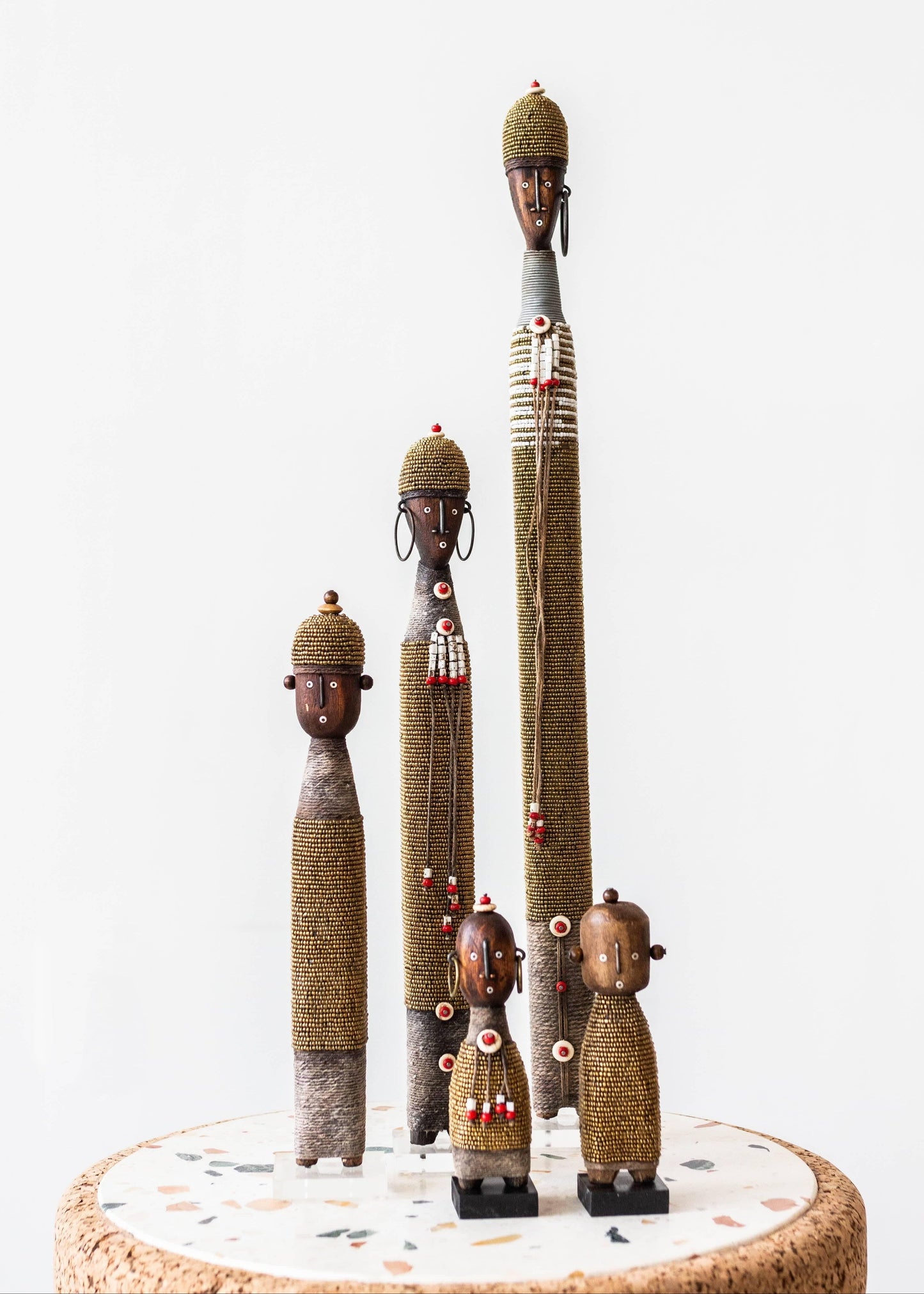 Gold Beaded African Namji Doll - Osadia Concept Store