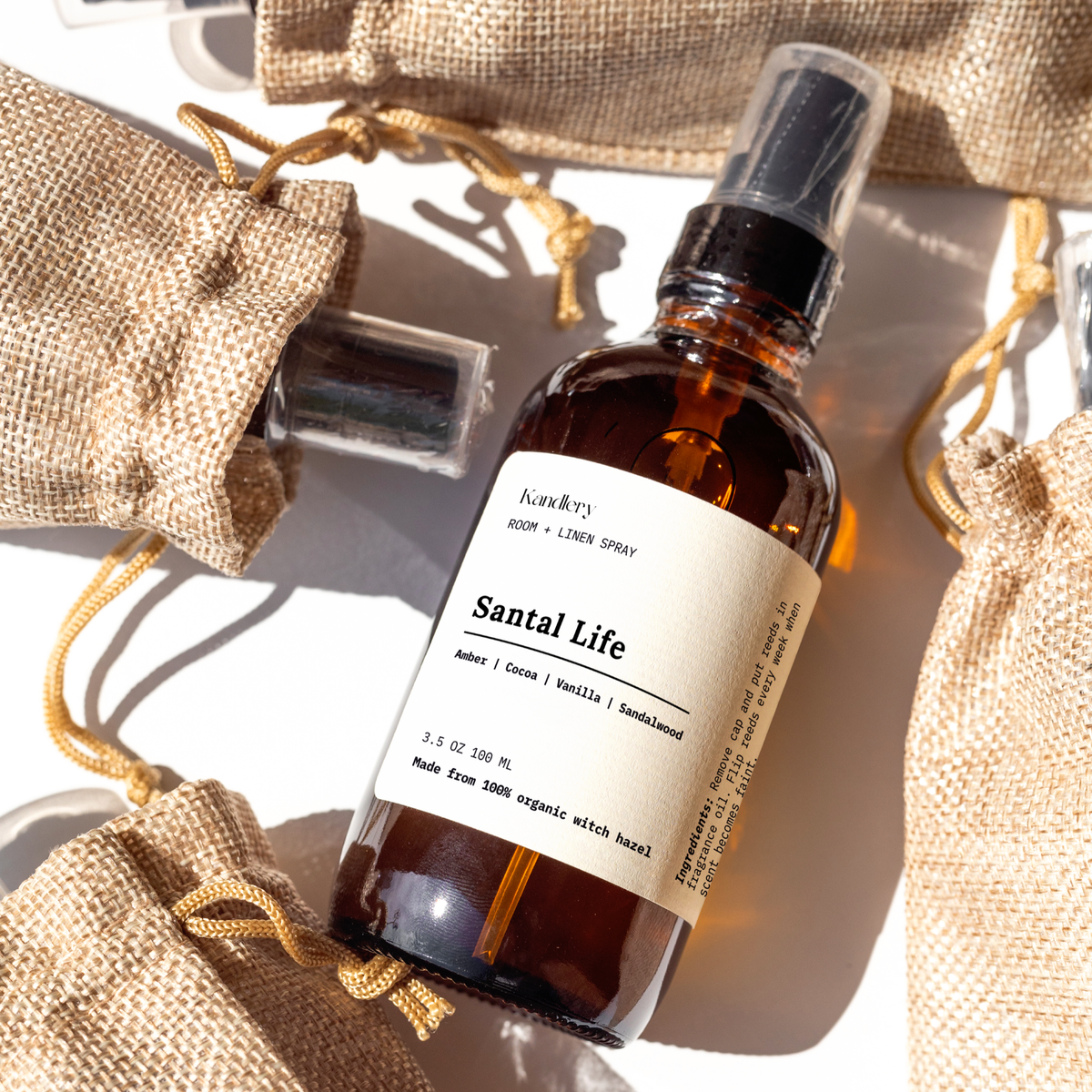 Santal Life | Amber Sandalwood | Natural Room & Linen Spray