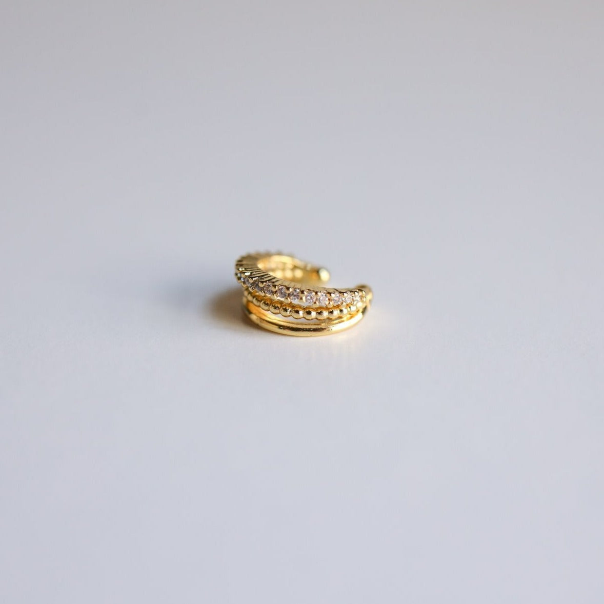 Ear Cuff 3 Row Crystal