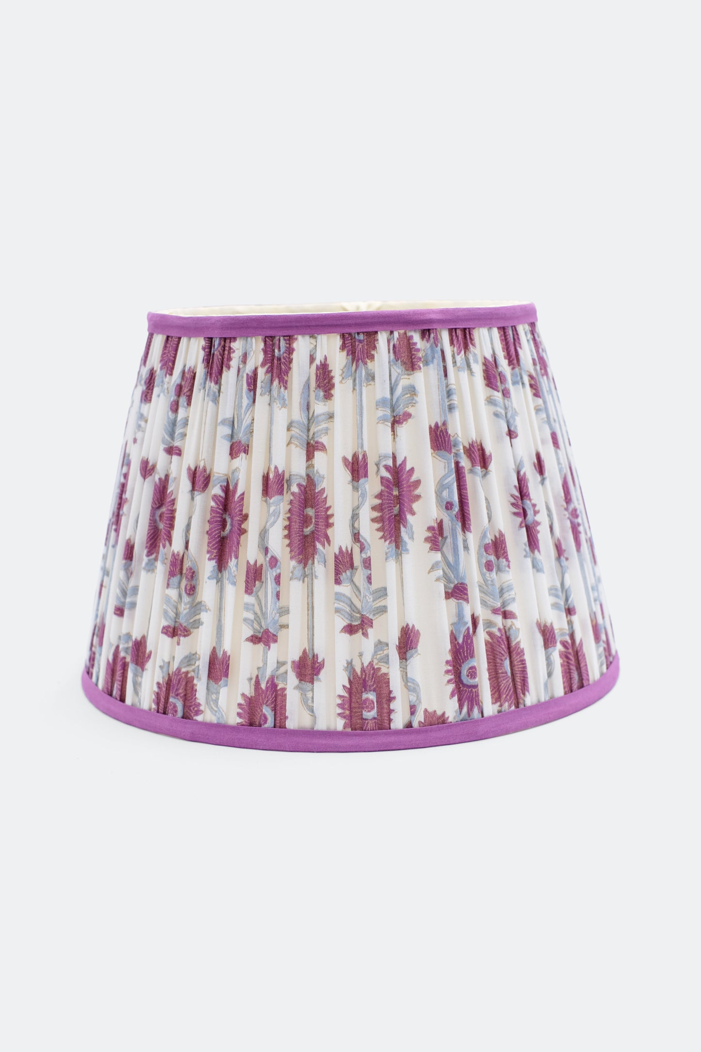 14” Pleated Empire Lampshade — Blockprint