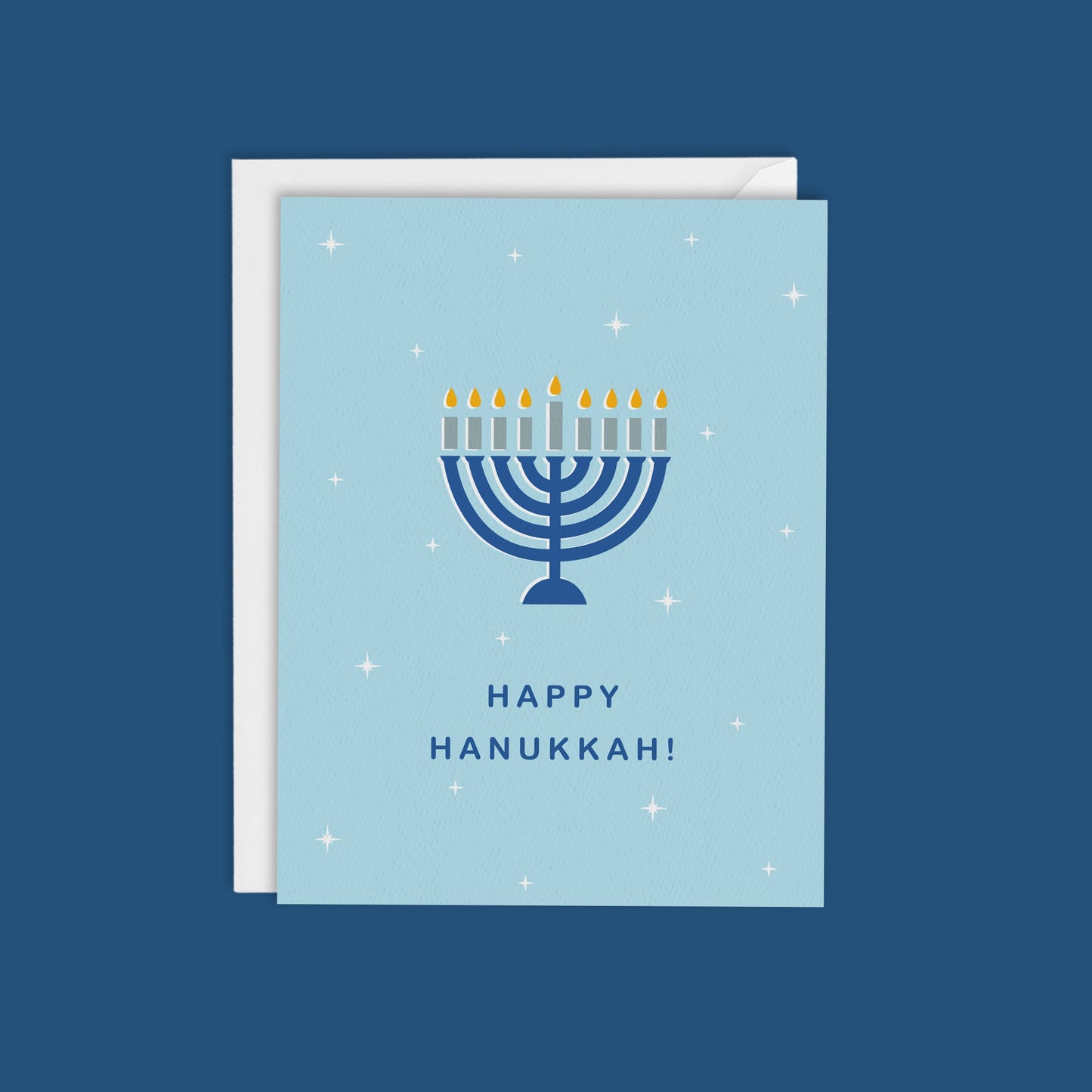 Happy Hanukkak Menorah Card-Boxed Set of 8 Cards