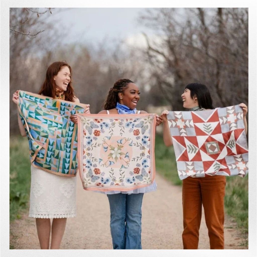 100% Silk Scarf: Columbine - Flowers & Butterflies