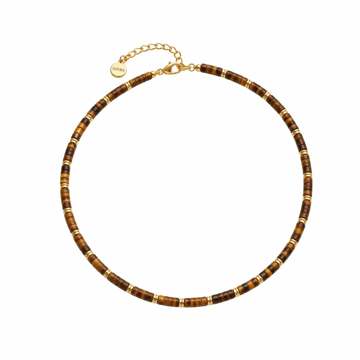 Brown Horizon Tiger Eye Stainless Steel Necklace