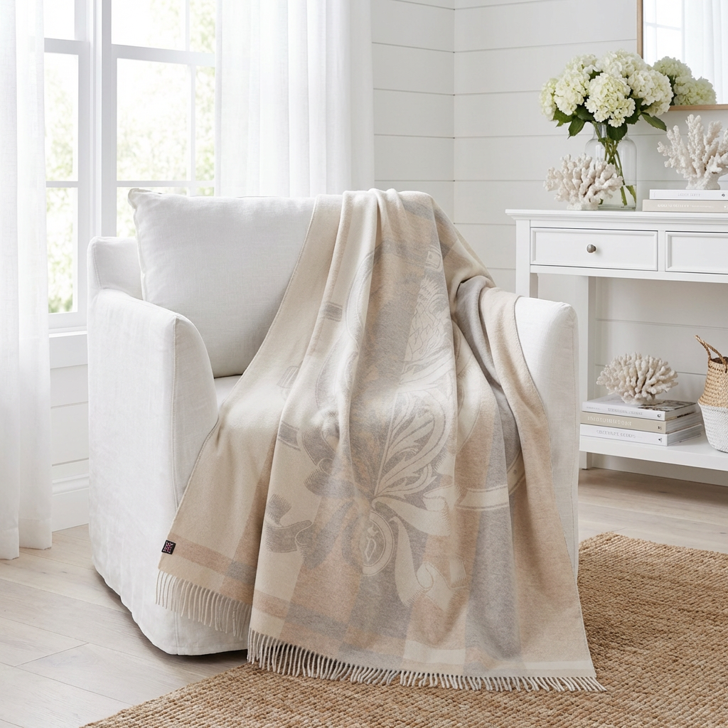 Thistle Reign Reversible Throw – Extra-Fine Italian Merino Wool | 56" x 72" - Osadia Concept Store