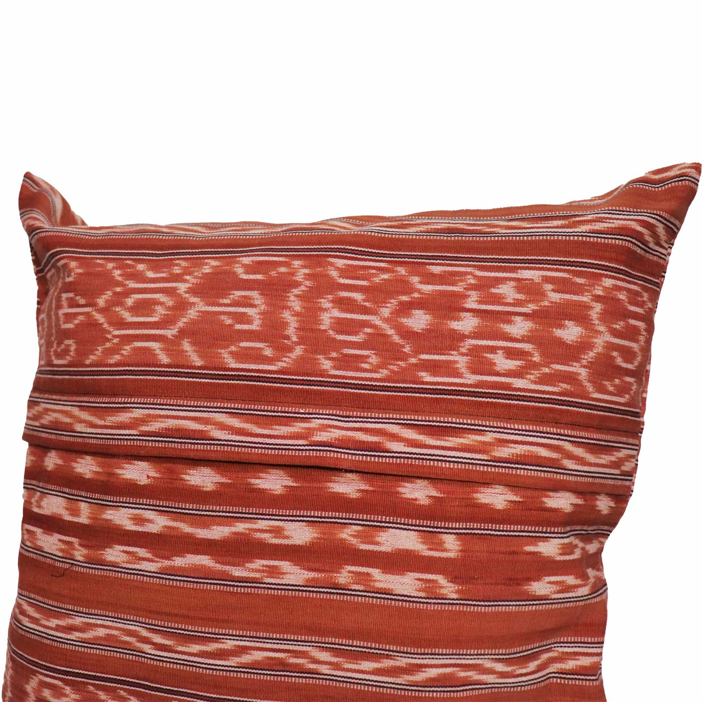 Handwoven Ikat Pillow Cover, Brown. 20 x 20 inches, Cushion Throw