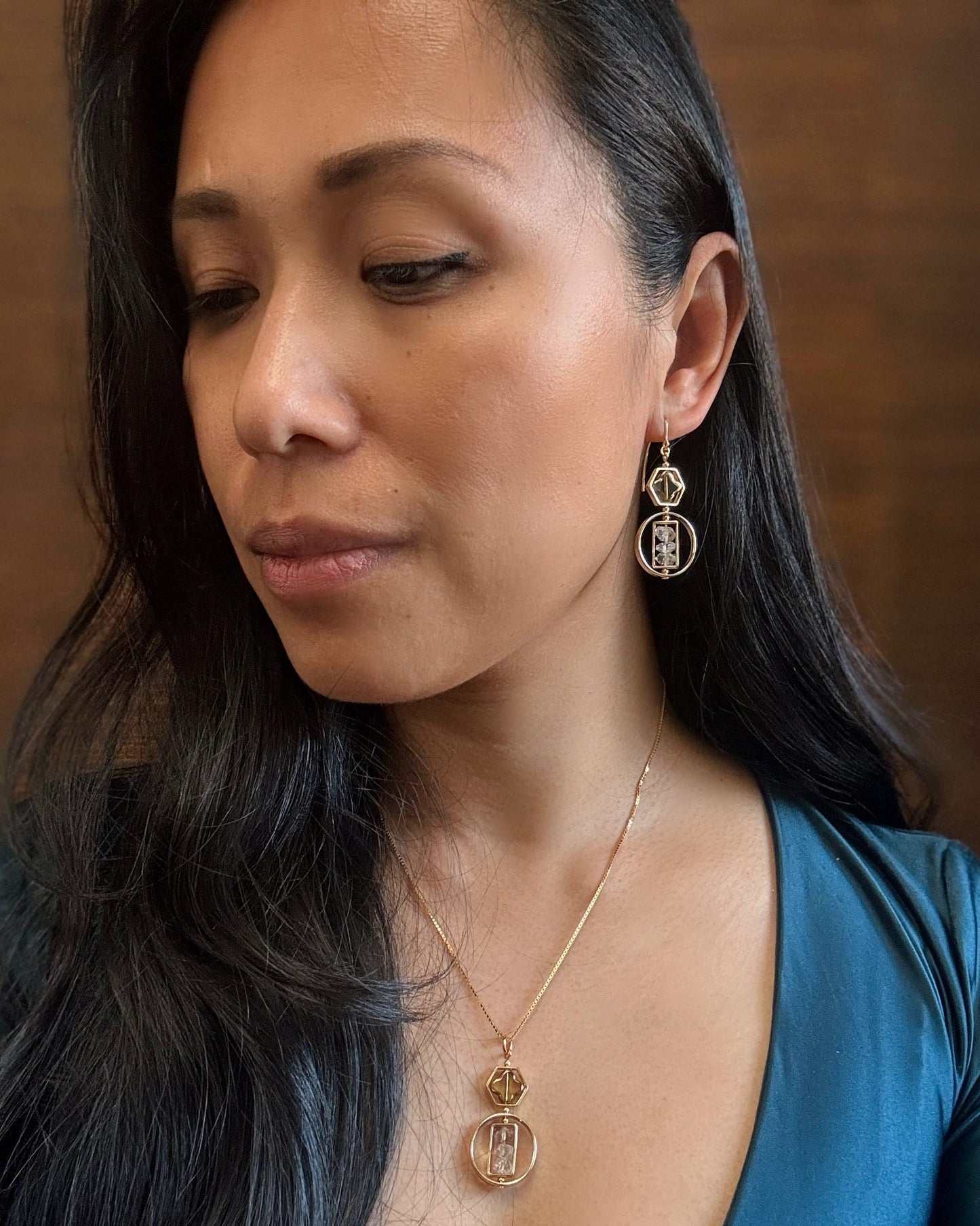 Art x Herkimer Crystals Earrings