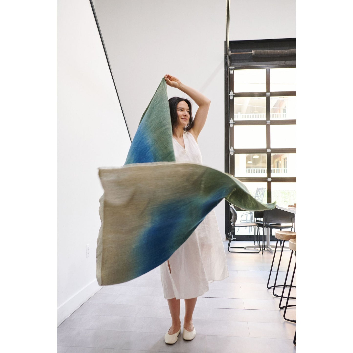 Handwoven Merino Throw Blanket in Serene Shades