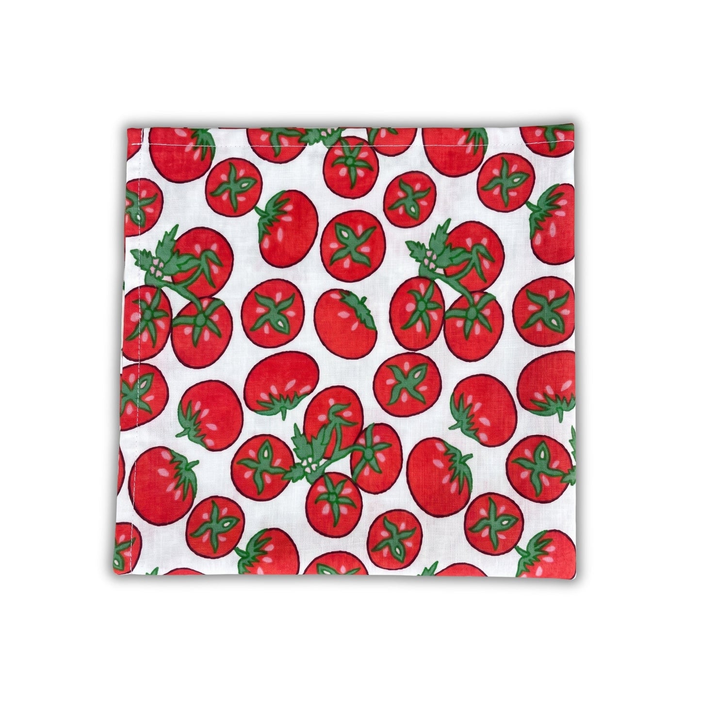 Bandana Scarf - Tomato White Square
