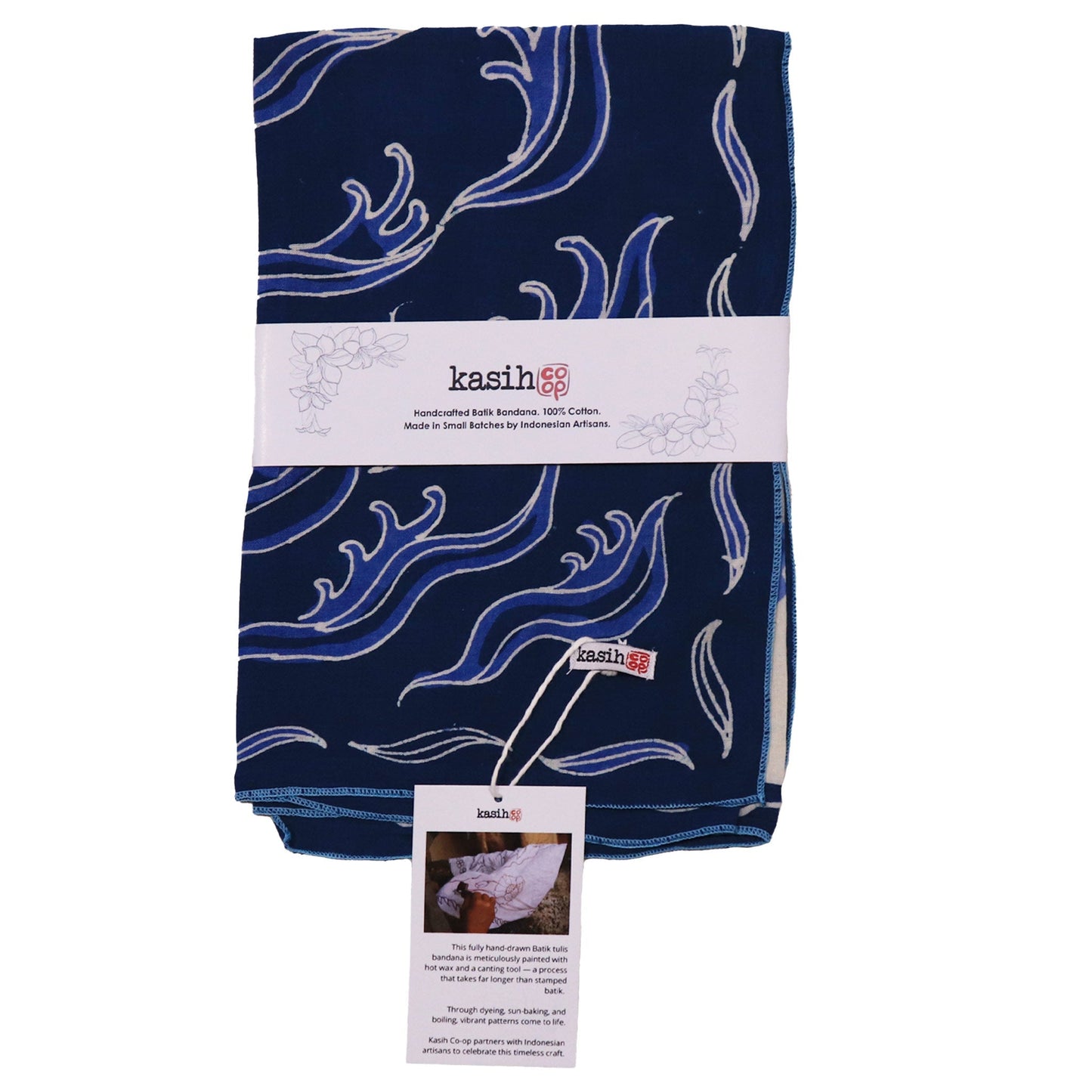 Fully Hand Drawn Batik Tulis Bandana, Floating on Water