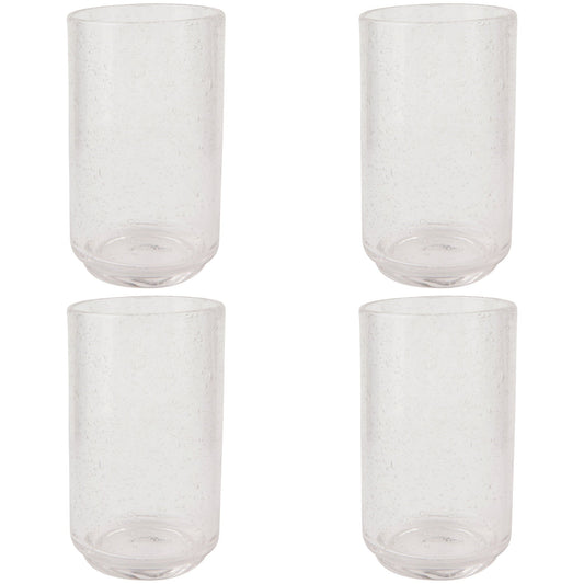 Set of 4 Tumbler 17oz Bubbled Clear