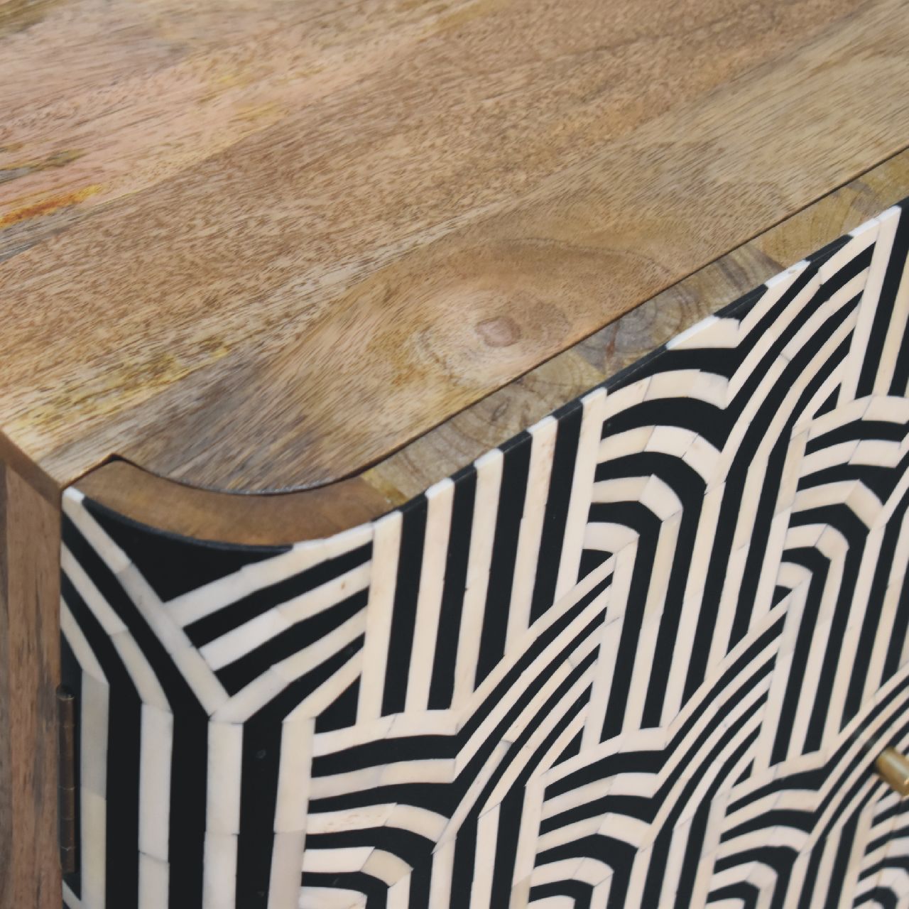 Solid Wood Edessa Bone Inlay Cabinet